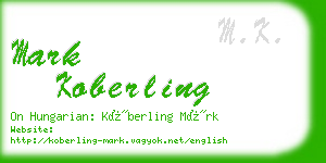 mark koberling business card